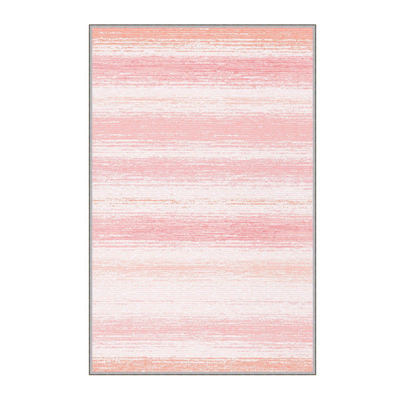 Stylish Woven Carpet, 5.6 x 7.5 Feet, 100% Polyester, 0.3 in Pile Height | Antibacterial, Non-Slip PVC Felt Dot Underside, Machine Washable | 3D Digital Printing, Durable & Easy to Maintain - Perfect for Any Room