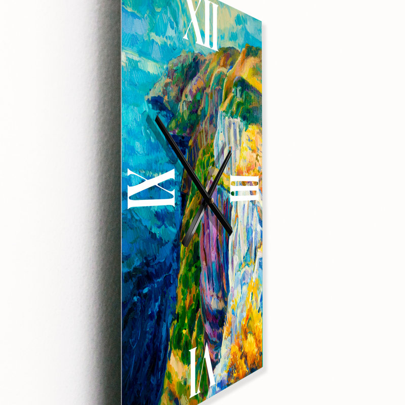 Horloge murale Cliff by the Ocean II, Grand
