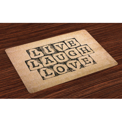 Ashot Live Laugh Love Grungy Placemat