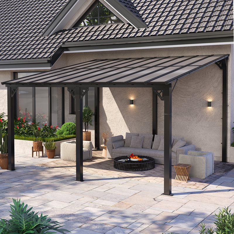14 pi. L 12 pi. Pergola Dmetal avec auvent