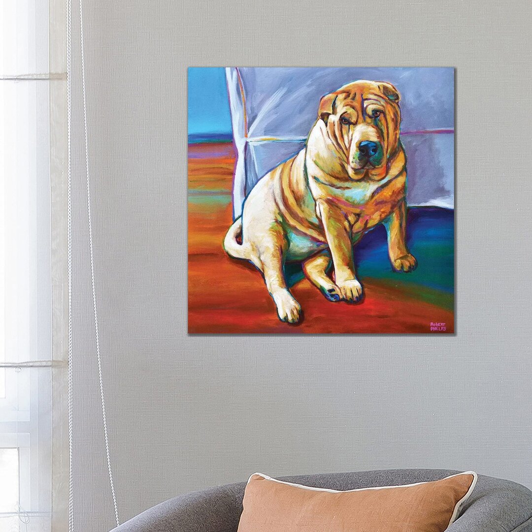 Shar-pei von Robert Phelps - Galerie-verpackte Leinwand Giclée