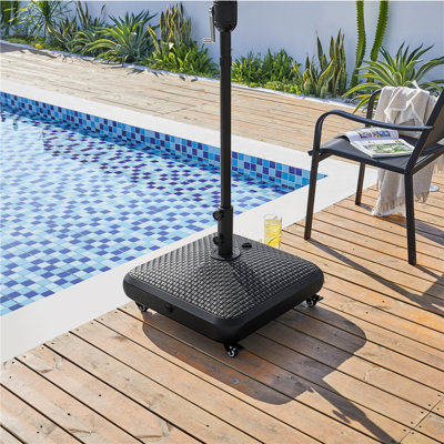 5.5kg Polyvinyl Chloride (PVC) Free Standing Umbrella Base with Wheels