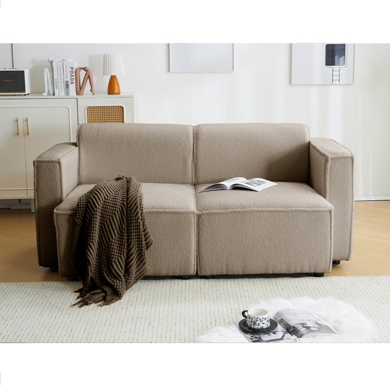 Xena Fabric Loveseat, Taupe Fabric