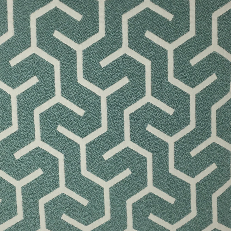 Geometric Reversible Throw Pillow, 22" x 22", Aqua