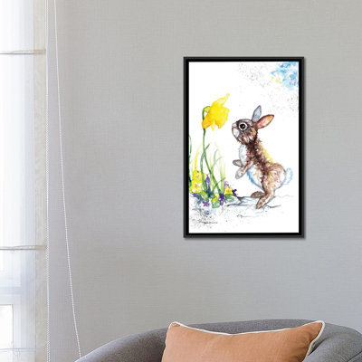 Lapin et jonquille par BebesArts - reproduction d'art