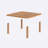 Brooklyn Solid Wood Square Coffee Table – Sleek & Minimalist Living Room Table