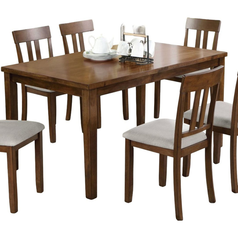 Transitional Style 7pc Dining Table Set