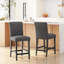 Ensemble de 2 tabourets de comptoir capitonnés contemporains en tissu, 26 po-515524870