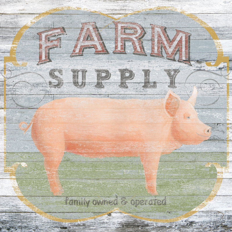 Farm Supply II by June Erica Vess - Wrapped Canvas Painting, 91cm H x 91cm W