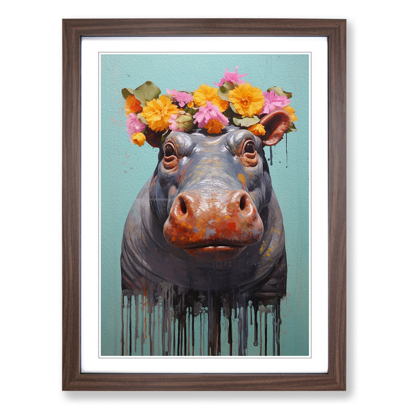 Hippo Contemporary - Framed Print