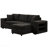 104.5" Modern L-Shape 3 Seat Reversible Sectional Couch, Pull Out Sleeper Sofa With Storage Chaise And 2 Stools For Living Room Furniture Set, Charcoal Gray