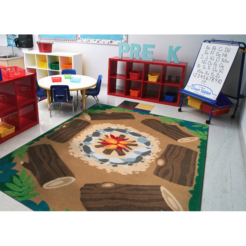 Tapis Campfire Fun par Joy Carpets, Rectangle 5 pi 4 po x 7 pi 8 po