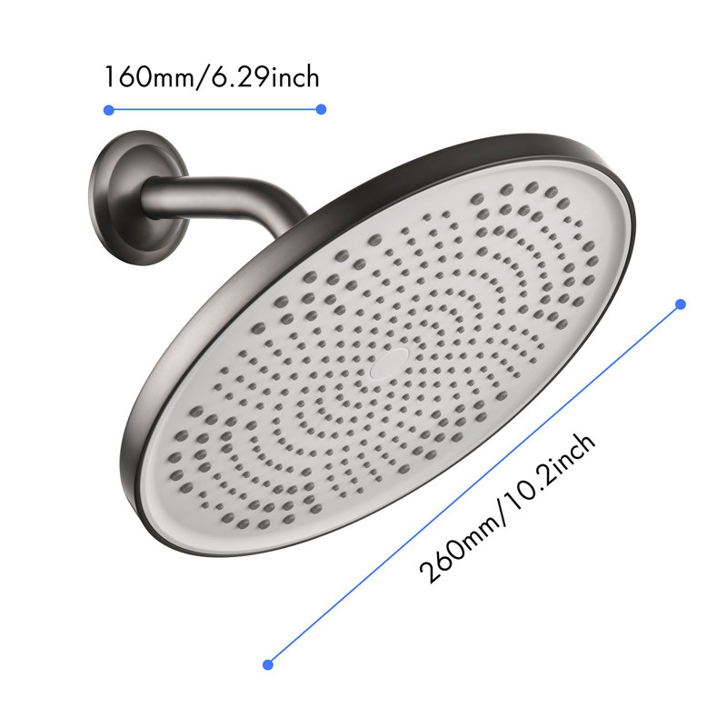 Rain Adjustable Shower Head 1.8 GPM GPM, Gun Gray