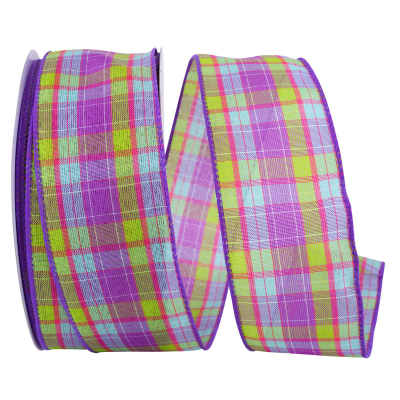 Ruban écossais, Lime, H 2,5 po x l 1800 po x P 2,5 po