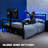 Full Size Gaming Bed With 180° Rotating Tv Mount And Vented Console Storage