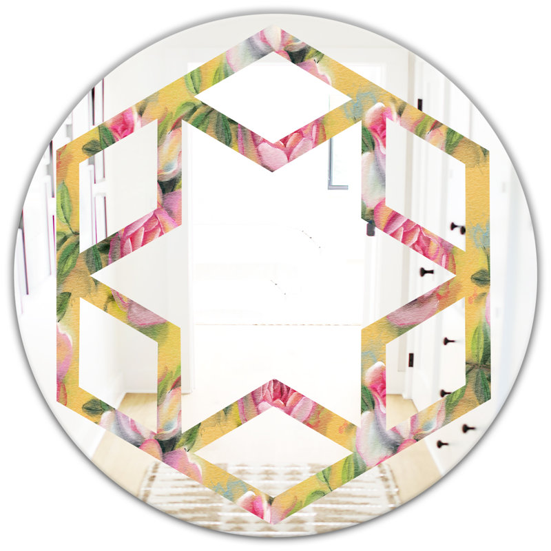 Miroir mural hexagonal étoile à main americana, 31,5 po x 31,5 po
