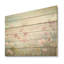 Ranunculus rose sur fond de montagne I - Renoncule, art mural sur bois de pin naturel-10848249
