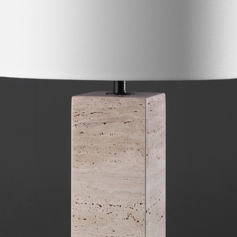 Aubray Table Lamp, Travertine
