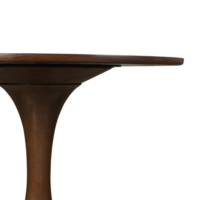 Eastman Round Oak Pedestal Dining Table