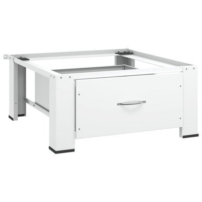 Vidaxl Washing Machine Pedestal With Drawer White