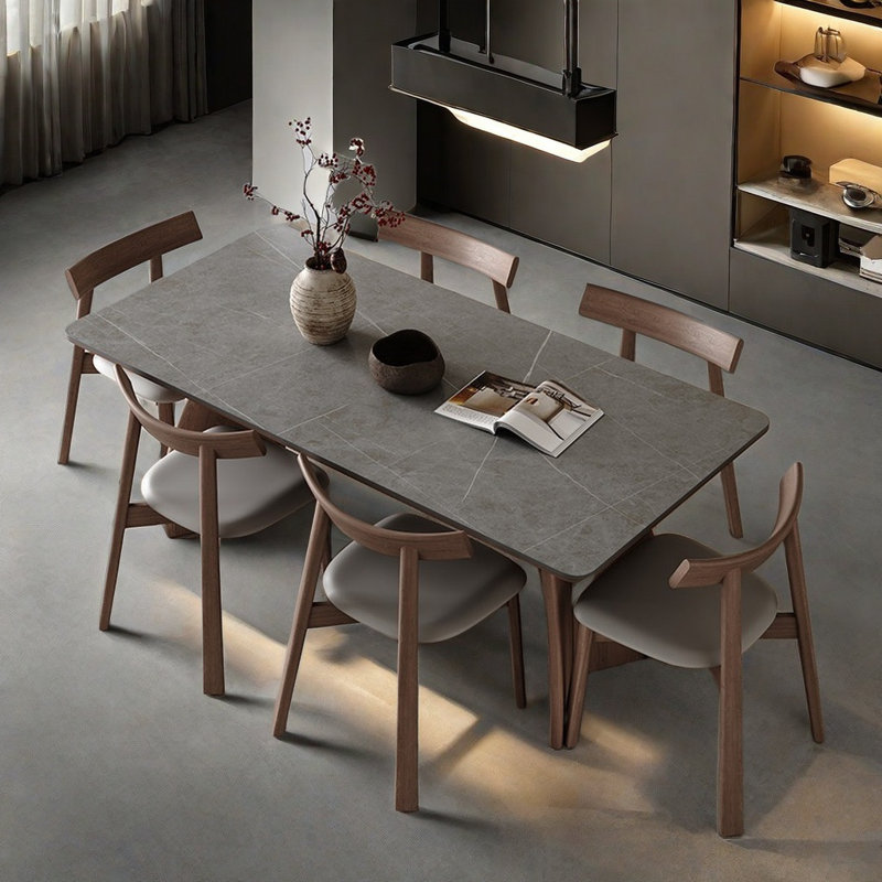Table de salle à manger et chaises Minimalist, H 29,52 po x L 62,99 po x l 31,49 po