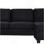 Canapé modulaire en forme de U Canapé modulaire rembourré en L de 125,2 po avec repose-pieds mobile et poches de rangement latérales pour le salon, noir-1055355280