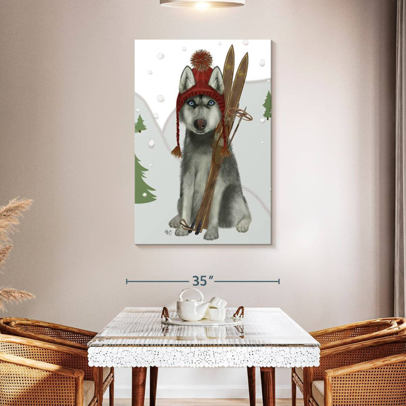 Brampt Husky Skiing, 48" H x 32" W