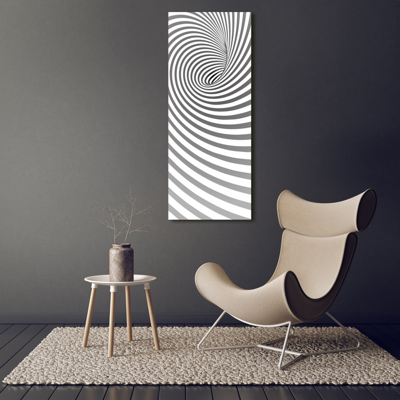 Spiral With Stripes - Wrapped Canvas Print