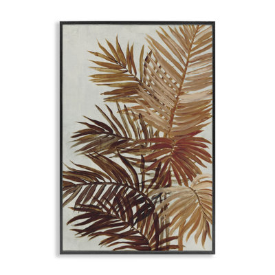  Feuilles de palmier naturelles, art de la giclée encadrée par Jacob Q