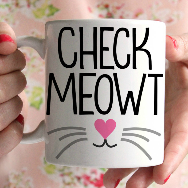 Grande tasse à café 11 onces check meowt