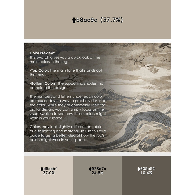 Elegant Waves Rug, Round 7'