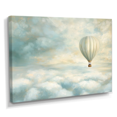 Montgolfière au-dessus des nuages - impression sur toile