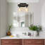 Edgware Dimmable Wooden Bathroom Vanity Light with Clear Glass Shade-2116420849
