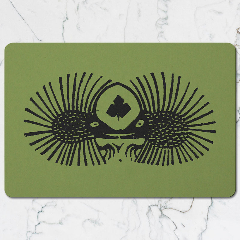 Olive Green Placemat And Coaster Set Of Twelve With Designer Artwork Wood Backing High End Print