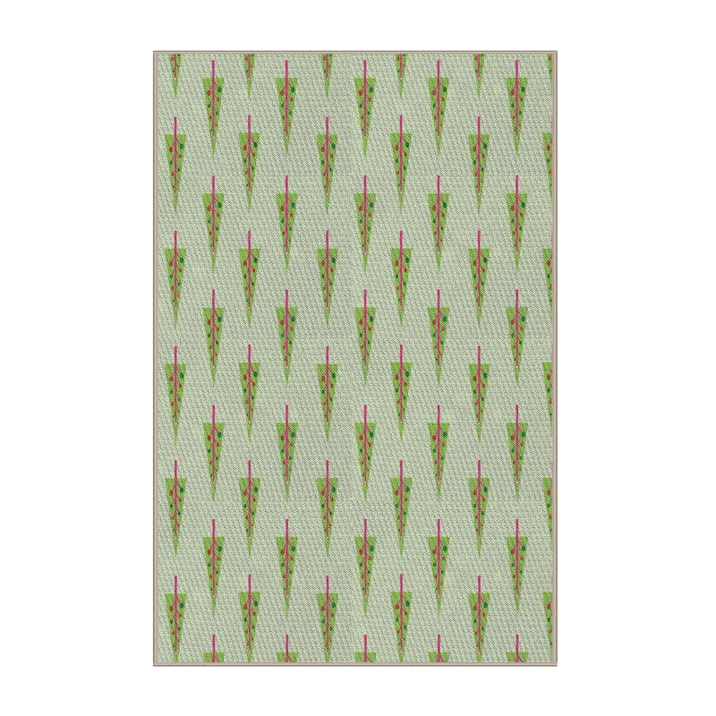 Tapis bleu/vert/rose, Rectangle 4 pi x 6 pi