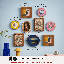 Cadres muraux Gallery - 9 styles (4 x 4 à 6 x 4), cadres multicolores d'inspiration rétro en bois, présentoir de photos bohème, ensemble individuel ou complet
