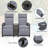 Patio Recliner Loveseat Chair with Adjustable Backrest and Built-in Storage Table-1432618466