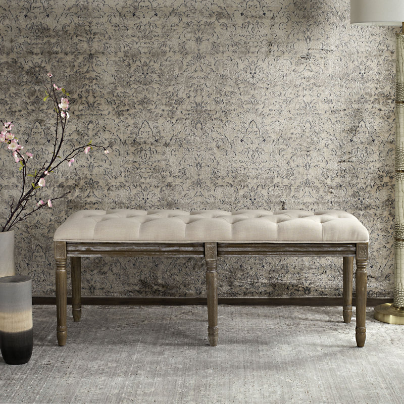 Banc rembourré Moneta, Lin beige