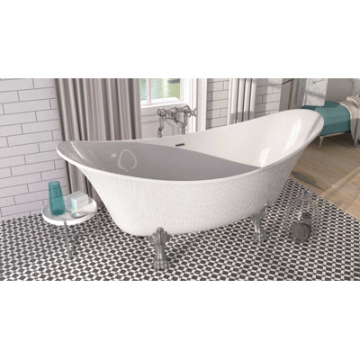 Allanah 1730mm x 750mm Soaking Acrylic Bathtub