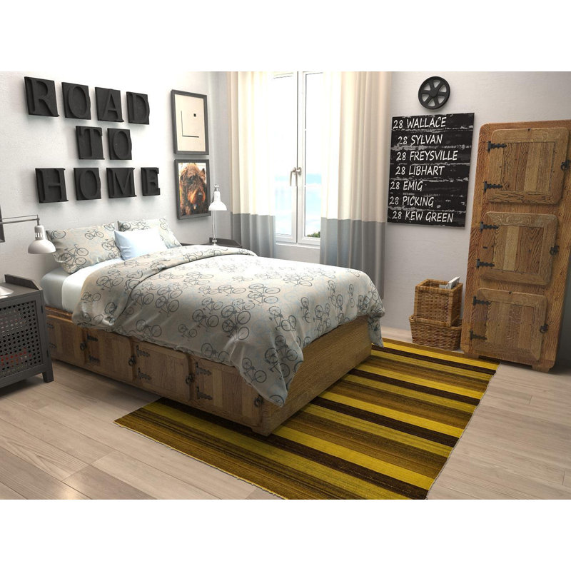 Tapis de zone en laine 5 pi 3 po x 6 pi 9 po one-of-kind main-noué la new age Warminster