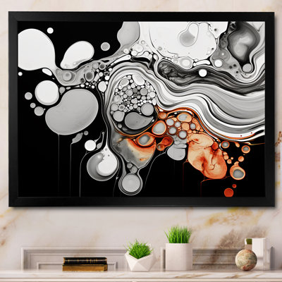 Encre liquide grise et noire Fusion III - Minimalisme, art mural