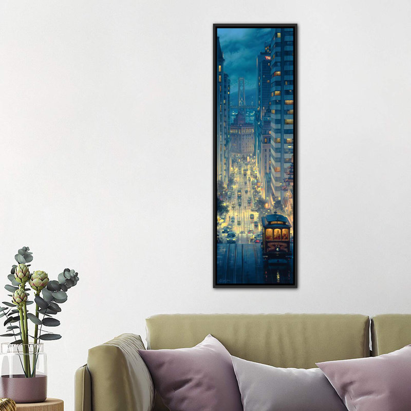 «Light Canyon» par Evgeny Lushpin - Estampe numérique sur toile tendue avec châssis panoramique, L 16 po x H 48 po x P 1,5 po