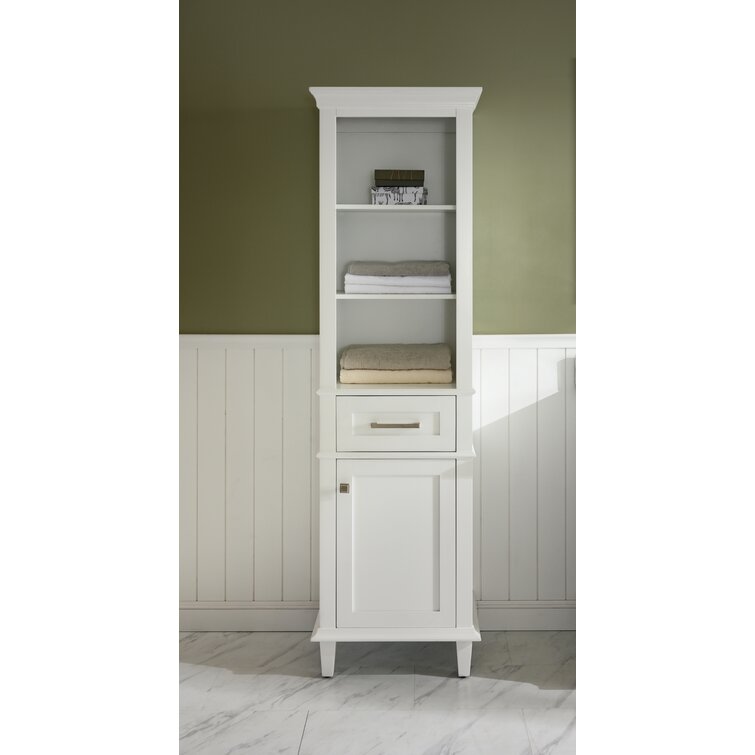 Beachcrest Home Nadeau Freestanding Linen Cabinet & Reviews