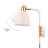 Cleo Aluminum Plug-in Wallchiere