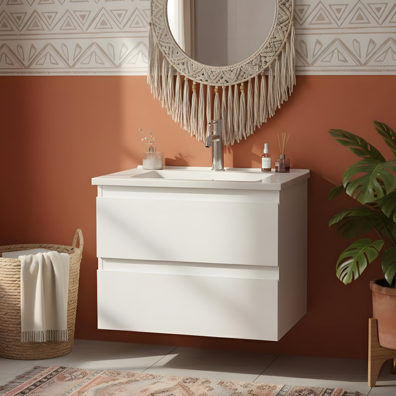 Meuble-lavabo de salle de bain avec lavabo, 24"