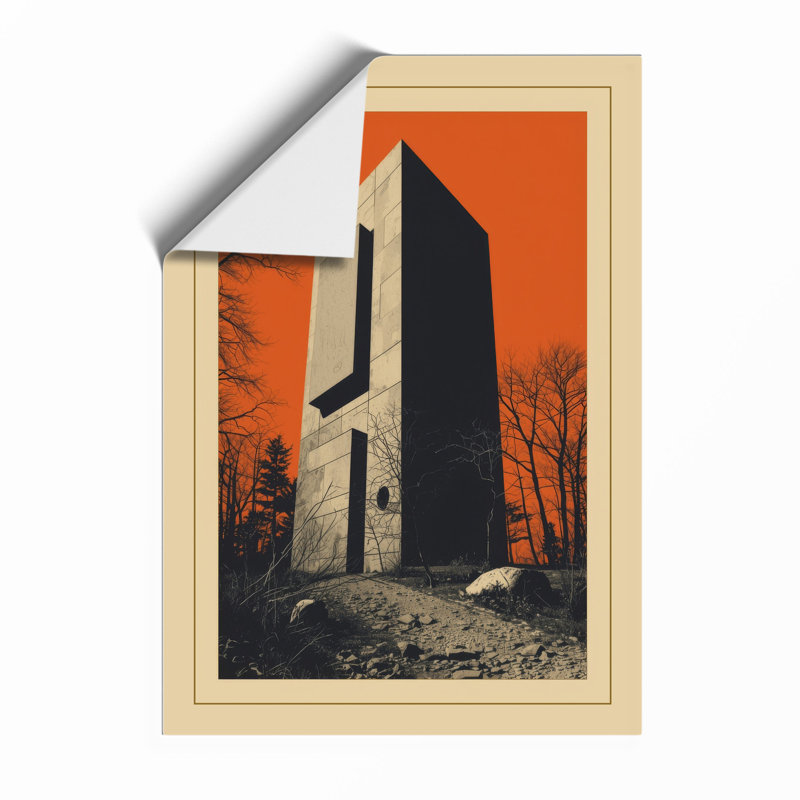 Tower In Desolate Land Rustic - Print, Unframed, A3 - 42.0 x 29.7 cm