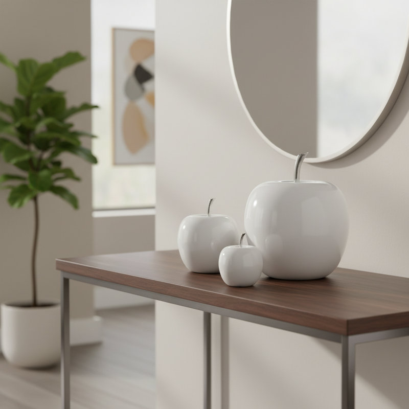 Sculpture de table Annebelle, H 5,5 po x l 4 po x P 4 po, Blanc