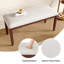 Banc de style Mid-Century moderne de 38 pouces avec siège rembourré en lin beige et pieds en bois d'hévéa massif pour l'extrémité de la chambre à coucher, le couloir et la salle à manger-785440403