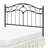 Arched Design Metal Headboard with Adjustable Height Metal Pads & Unique Ball-Adorned Slats