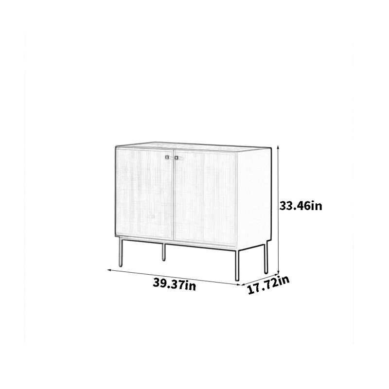 Buffet léger de style rétro luxueux
